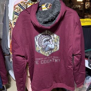 Men's Maroon Graphic Hoodie